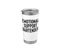 Fun Emotional Support Bartender Therapy Joke Gobelet isotherme en acier inoxydable double paroi