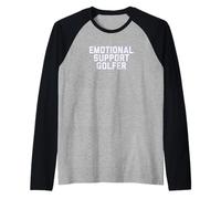 Fun Emotional Support Golfer Golf Therapy Joke Manche Raglan