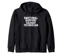 Fun Emotional Support Hazmat Technician Therapy Joke Sweat à Capuche