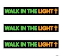 Fun Express 20 pi 3 3/4 po Jesus Is the Light VBS 2026 Ruban d'avertissement Walk in the Light
