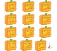 Fun Express Lot de 12 mini boîtes à dragées religieuses en papier cartonné durable avec verset - 7,6 x 4,4 cm - Parfaites pour les événements à l'église, l'école du dimanche et les fêtes d'automne
