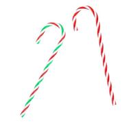 Fun Express Lot de 24 décorations de Noël en plastique Motif canne à sucre rayé 15,2 cm