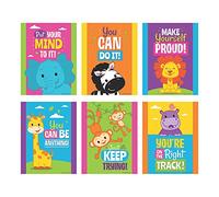 Fun Express Lot de 6 affiches de motivation Jungle - Activités éducatives et d'apprentissage pour enfants