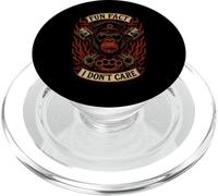 Fun Fact I Don't Care Gorilla Skull Biker Moto Drôle PopSockets PopGrip pour MagSafe