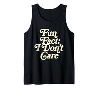 Fun Fact I Don't Care Sarcastic Ironic Funny Vintage Vibes Débardeur