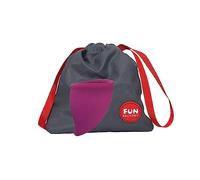 FUN FACTORY FUN CUP SIZE B - 1 Coupe menstruelle de forme ergonomique, Taille B/Grand - Silicone Médical - Avec une pochette (Violet)