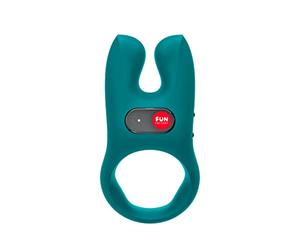FUN FACTORY NŌS - Anneau de Pénis pour Couples, Anneau Vibrant avec Stimulation Clitoridienne, en Silicone, Étanche (Deep Sea Blue)