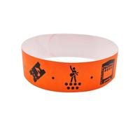 FUN FAN LINE | Bracelet Papier Événements Tyvek Numéroté | Lot De 100 Bracelets Événementiel Étanches Et Colorés Pour Festivals| Bracelets En Papier Pour Contrôle D’accès | FESTIVAL Orange