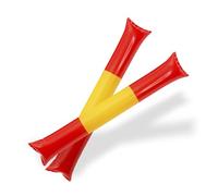 FUN FAN LINE - Lot 5 Paires Bâtons de Frappe Gonflables Réutilisables | Bâtons de Fête ou d'Animation Bruyants pour Événements Sportifs et Célébrations | Cotillons Accessoires d'Ambiance (Espagnex5)