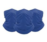 FUN FAN LINE - Pack de 3 Cache-cols Multifonctions pour Homme et Femme | Bandana Tubulaire Thermique Hiver pour Moto, Cyclisme, Course et Randonnée | Foulard Bandeau (Bleu)