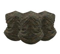 FUN FAN LINE - Pack de 3 Cache-cols Multifonctions pour Homme et Femme | Bandana Tubulaire Thermique Hiver pour Moto, Cyclisme, Course et Randonnée | Foulard Bandeau (Militaire)