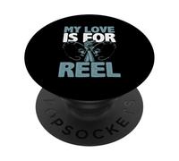 Fun Fishing My Love is for Reel PopSockets PopGrip Adhésif