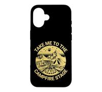 Fun Folk Music Camping Trip Take Me to The Campfire Stage Coque pour iPhone 16