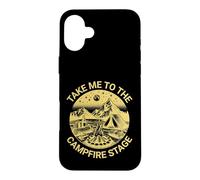Fun Folk Music Camping Trip Take Me to The Campfire Stage Coque pour iPhone 16 Plus
