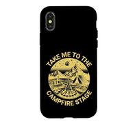 Fun Folk Music Camping Trip Take Me to The Campfire Stage Coque pour iPhone X/XS