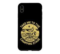 Fun Folk Music Camping Trip Take Me to The Campfire Stage Coque pour iPhone XS Max