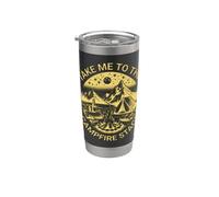 Fun Folk Music Camping Trip Take Me To The Campfire Stage Gobelet isotherme en acier inoxydable double paroi