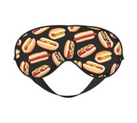 Fun Food Hot Dogs Masque pour les yeux confortable respirant réglable pour homme femme léger voyage yoga travail