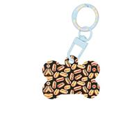 Fun Food Hot Dogs Porte-clés en acrylique en forme d'os de chien Motif double face pour chiens et chats