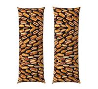 Fun Food Housse de coussin avec fermeture à rabat pour coussin long en microfibre douce Motif Hot Dogs