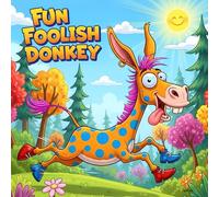 Fun Foolish Donkey: Coloring Book for kids, 50 image bold and easy funny design style manga for cheldren girls and boys âges+4 years, cute animals