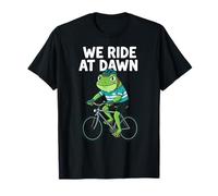 Fun Frog Cycling, We Ride At Dawn pour Les Amateurs de vélo T-Shirt
