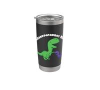 Fun Grandpa Dino Lover Grandpasaurus Rex Gobelet isotherme en acier inoxydable double paroi