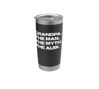 Fun Grandpa - The Man, The Myth, The Alibi Gobelet isotherme en acier inoxydable double paroi