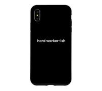 Fun Hard Worker-ish Mediocre Lazy Motivation Joke Coque pour iPhone XS Max