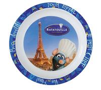 Fun House 005201 Ratatouille Assiette Micro-ondable pour Enfant Polypropylène Bleu/Blanc 22 x 22 x 1 cm