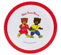 Fun House 005441 Petit Ours Brun Assiette Micro-Ondable Ø 22 cm pour Enfant - Vaisselle réutilisable