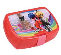 FUN HOUSE 006082 Miraculous Ladybug Boite GOUTER pour Enfant H.6,5 X L.17 X P.13,5 CM, Rouge, Normale