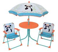 Fun House – Salon de jardin enfant 713095 INDIAN PANDA – table, 2 chaises pliables et parasol