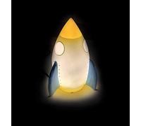 FUN HOUSE 713116 Espace Lampe d'Ambiance fusée pour Enfant, Gris