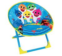 Fun House 713377 Baby Shark Siège Lune Pliable pour Enfant H.47 X L.54 X P.42 cm, Tissu