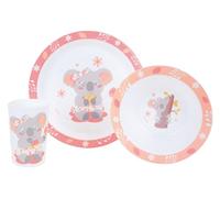 Fun House | Ensemble Repas Enfant Mimi Koala | Assiette Ø22 Cm Bol Ø16 Cm Verre 220 Ml | Vaisselle Réutilisable Résistante | Set 3 Pièces Bébé Facile À Nettoyer | Idée Cadeau Enfant