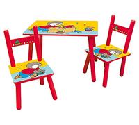 T'CHOUPI Table rectangulaire 41,5x61x42 cm + 2 chaises 49,5x31x31,5cm