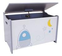 Coffre à jouets en bois Thème Espace et fusées