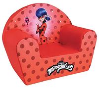Fun House Miraculous Fauteuil Club Lady Bug - L.52 X P.33 X H.42 Cm - Pour Enfant Origine France Garantie