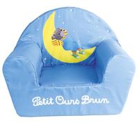 Fun House | Fauteuil Club Petit Ours Brun pour Enfant | H42 x L52 x P33 cm | Déhoussable Lavable | Collection Chambre [ Origine France Garantie | Mobilier Léger Dès 12 Mois