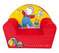 Fauteuil club imprimé pour enfant T'choupi couleur rouge et jaune