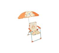 FUN HOUSE | FRUITY'S Chaise Pliante pour Enfant avec Parasol Ø 65 cm | H53 x L39 x P39 cm | Licence Officielle | Mobilier Extérieur | Chaise Enfant Plage Été | Idée Cadeau Plen Air Dès 3 Ans