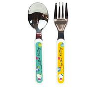 FUN HOUSE HELLO KITTY ENSEMBLE COUVERTS INOX COMPRENANT UNE FOURCHETTE ET UNE CUILLERE H.13,5 X L.3 CM POUR ENFANT