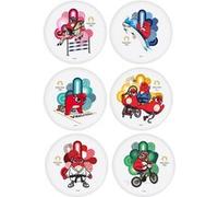 FUN HOUSE JEUX OLYMPIQUES PARIS 2024 - 6 Assiettes picnic 20 cm Rouge G