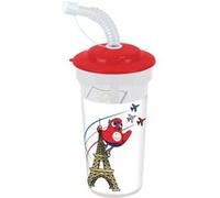FUN HOUSE JEUX OLYMPIQUES PARIS 2024 - Gobelet paille 400 mL Rouge G