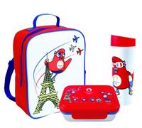 FUN HOUSE Jeux Olympiques Paris 2024 LOT Pique Nique Sportif JO 1 Sac A Dos ISO 5L, 1 Gourde ISO 350 ML ET 1 Boite GOUTER ISO - Vaisselle réutilisable