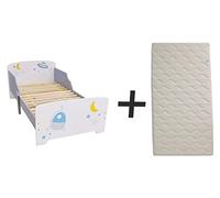 FUN HOUSE Lit Espace 140 x 70 cm - SOMMIER ET MATELAS CLIMATISE (FACE ETE HIVER) INCLUS