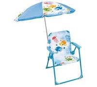 FUN HOUSE MA PETITE CARAPACE - Chaise pliante avec parasol ø65 cm pour enfant Bleu G