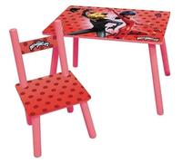 Fun House Table et chaise Miraculous Ladybug H41,5×L61×P42 cm (chaise H49,5×L31×P31,5) Pour enfant