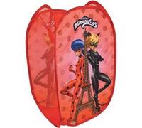 FUN HOUSE MIRACULOUS - Panier à linge - Sac à linge rouge H.60 X L.35 X P.35CM. G